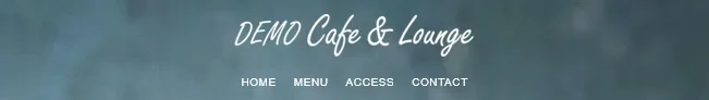 カフェサイトのヘッダー