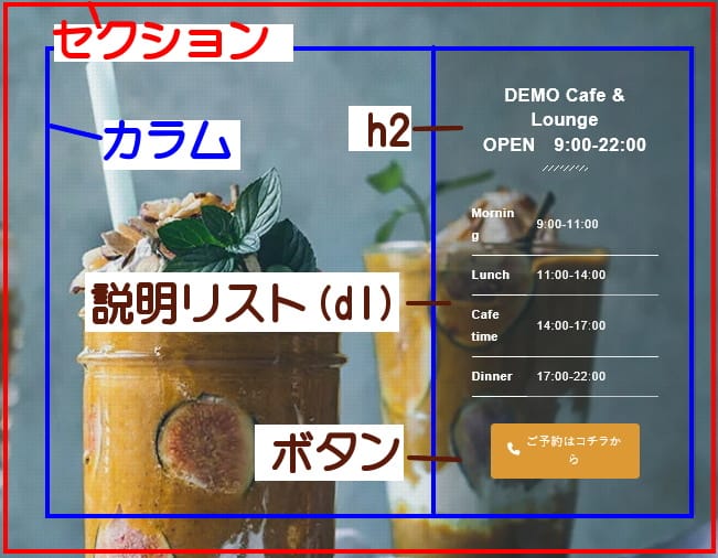 カフェサイトのメインビジュアル